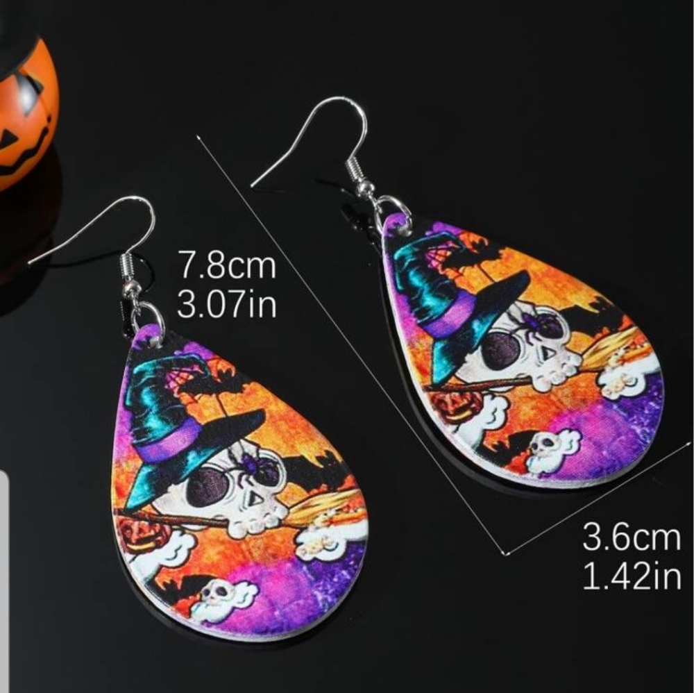 3 for $15 Halloween Witch / Skull Earrings - Picture 3 of 3